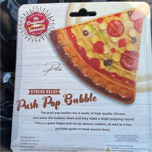 NEW Pizza Push Pop Bubble Toy Pop It - Picture 3 of 3